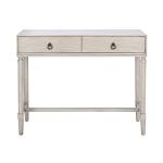 Rivera White Carved Rustic Console Table