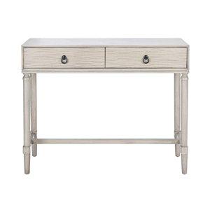 Rivera White Carved Rustic Console Table