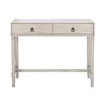 Rivera White Carved Rustic Console Table
