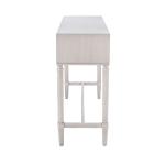 Rivera White Carved Rustic Quad Console Table