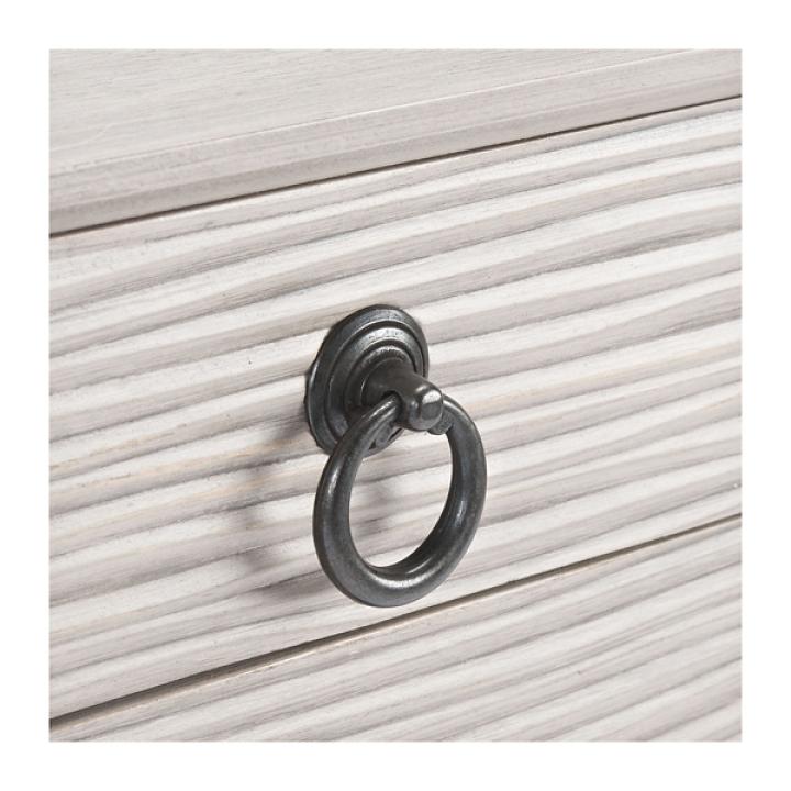 Rivera White Carved Rustic Quad Console Table