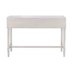 Rivera White Carved Rustic Quad Console Table