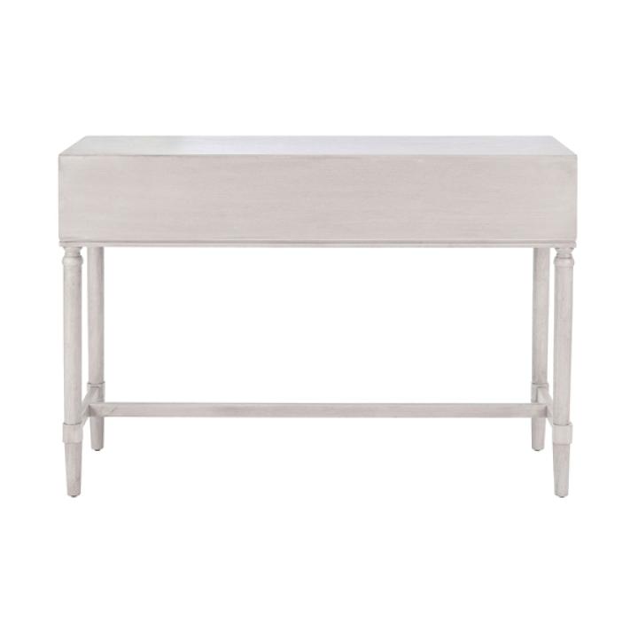 Rivera White Carved Rustic Quad Console Table