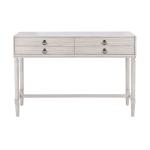 Rivera White Carved Rustic Quad Console Table