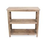 Natural Double X Wood Bookshelf