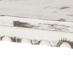 Antiquated White Farmhouse Shelf Bench