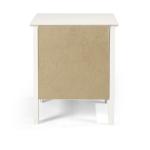 White Brazilian Pine Wood Nightstand