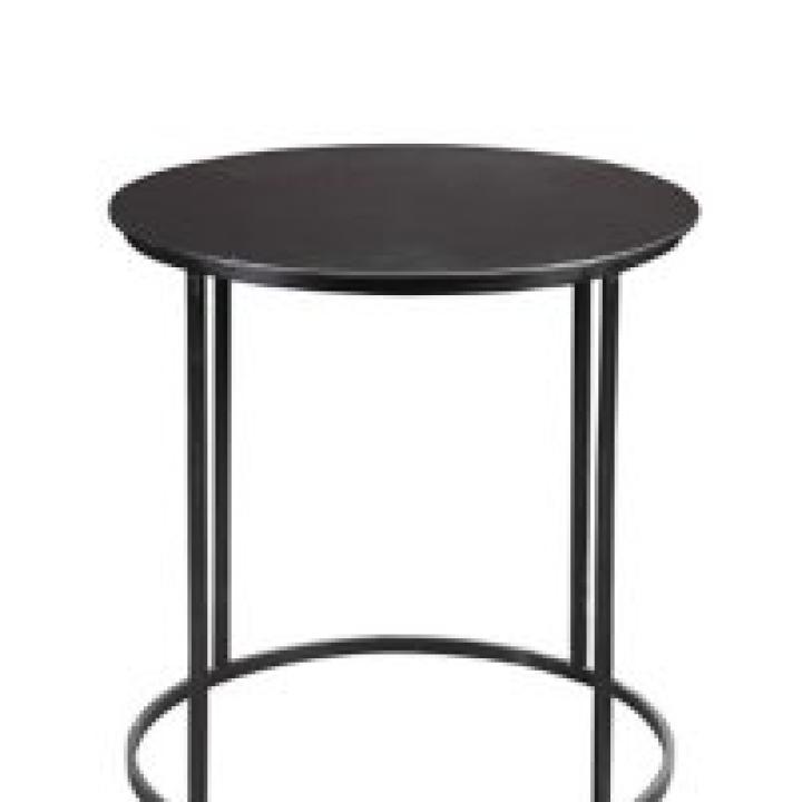Dark Bronze Rounded Metal Accent Table