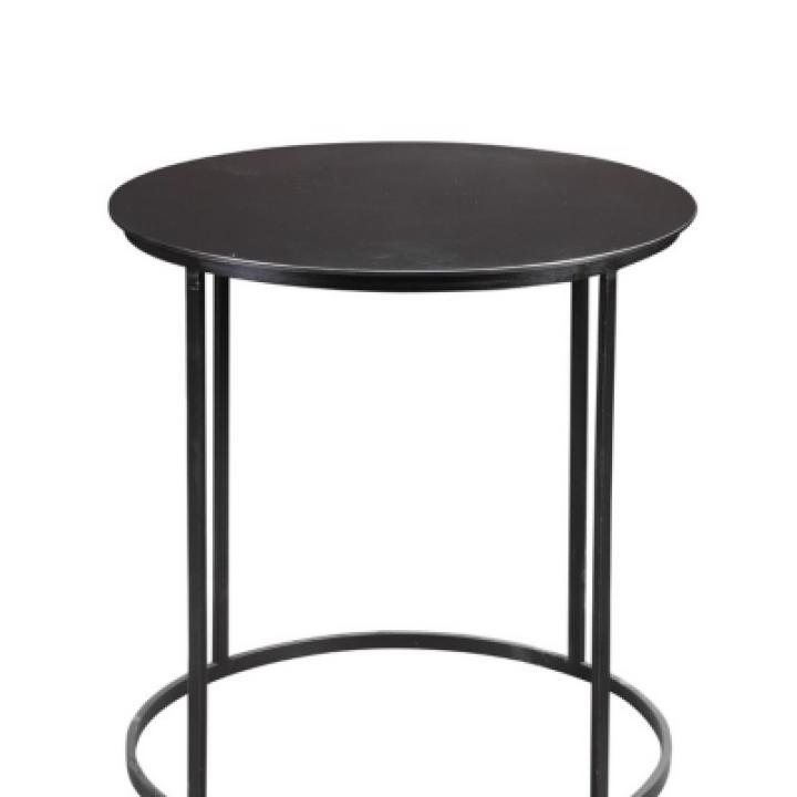 Dark Bronze Rounded Metal Accent Table