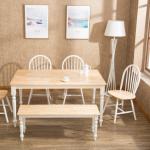 Two Toned Wood Farmhouse Dining Table
