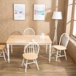 Two Toned Wood Farmhouse Dining Table