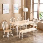 Two Toned Wood Farmhouse Dining Table