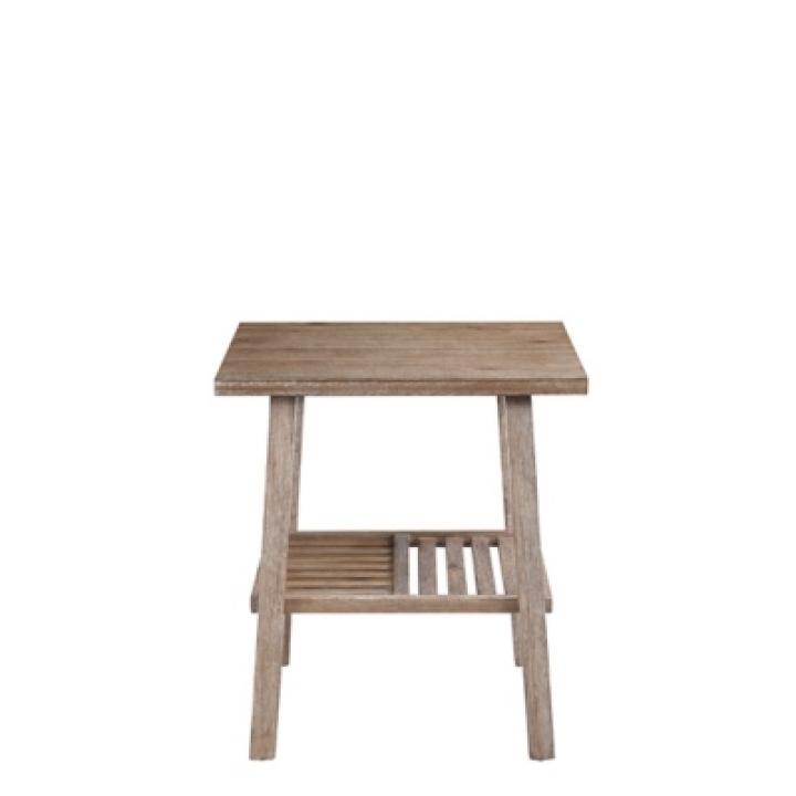 Wire Brushed Natural Accent Table