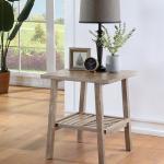 Wire Brushed Natural Accent Table