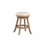 Linen Driftwood Finish Swivel Counter Stool