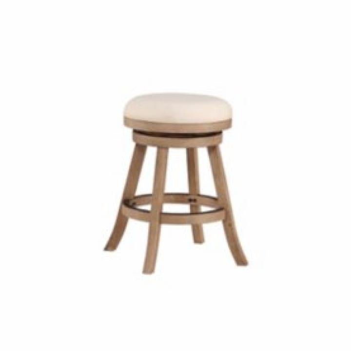 Linen Driftwood Finish Swivel Counter Stool