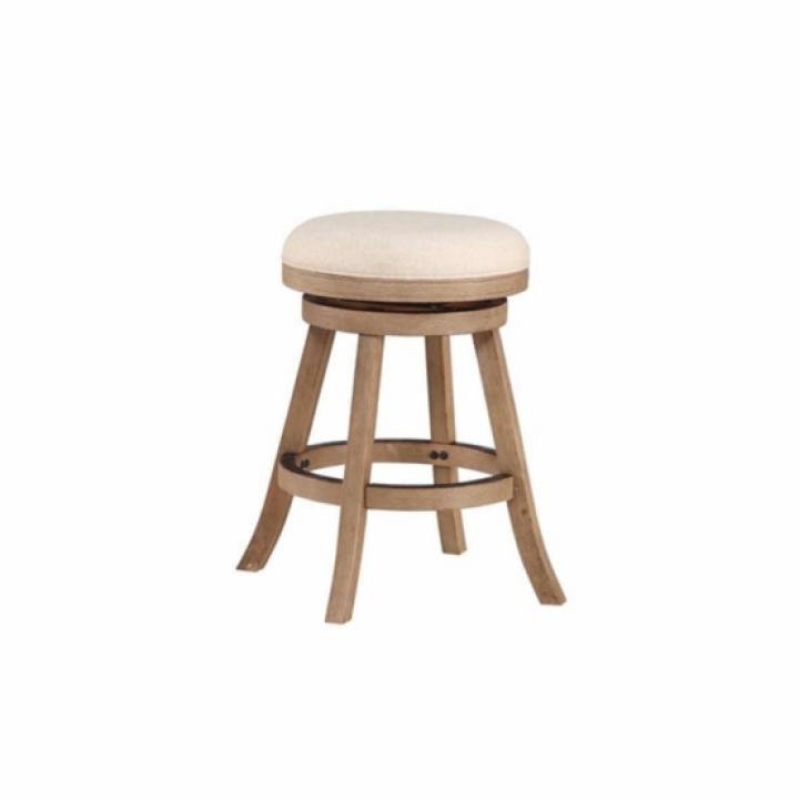 Linen Driftwood Finish Swivel Counter Stool