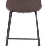 Brown Faux Leather Highback Counter Stool