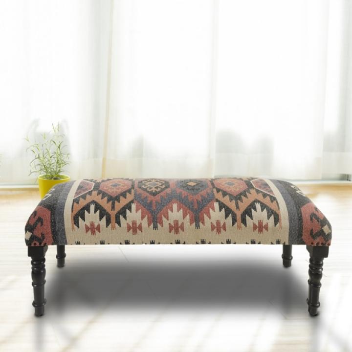 Multicolor Southwestern Geometric Bench