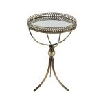 Gold Mirror Top Metal Accent Table