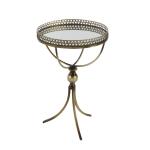 Gold Mirror Top Metal Accent Table