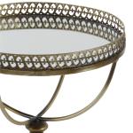 Gold Mirror Top Metal Accent Table