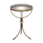 Gold Mirror Top Metal Accent Table