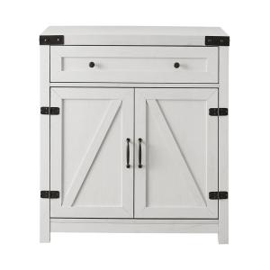 White Barnwood Style Wooden Cabinet