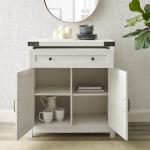 White Barnwood Style Wooden Cabinet