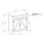 White Barnwood Style Wooden Cabinet