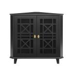 Mikie Black Corner Cabinet