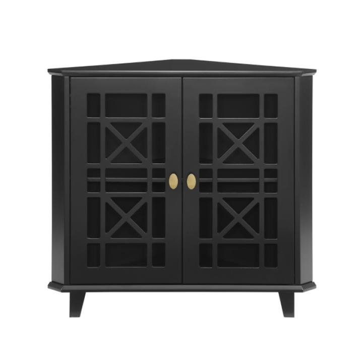 Mikie Black Corner Cabinet