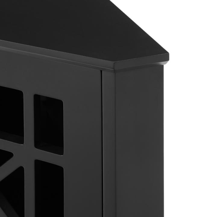 Mikie Black Corner Cabinet