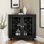 Mikie Black Corner Cabinet