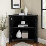Mikie Black Corner Cabinet