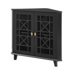 Mikie Black Corner Cabinet