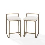 Marley Cream and Gold Counter Stools, Set of 2