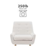 Ivory Faux Sherpa Tufted Accent Chair