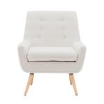 Ivory Faux Sherpa Tufted Accent Chair