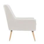 Ivory Faux Sherpa Tufted Accent Chair