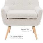 Ivory Faux Sherpa Tufted Accent Chair
