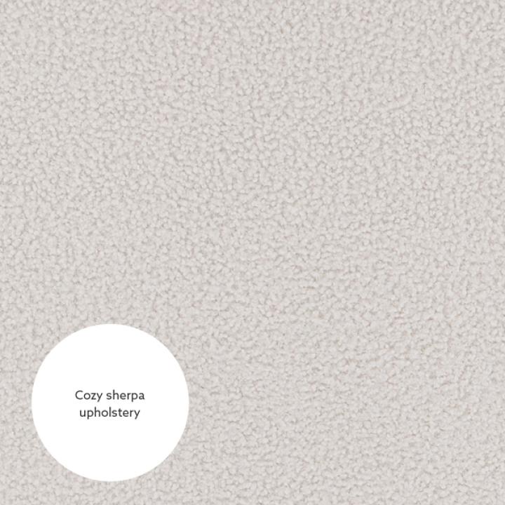 Ivory Faux Sherpa Tufted Accent Chair