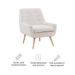 Ivory Faux Sherpa Tufted Accent Chair