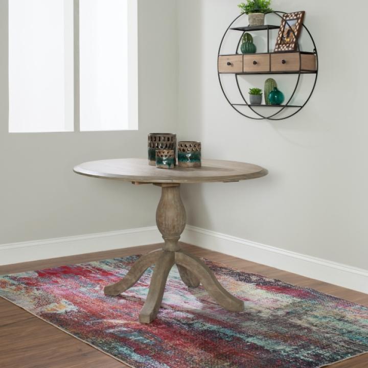 Gray Wash Drop Leaf Dining Table