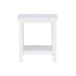 Antique White X Side Frame Accent Table
