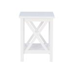 Antique White X Side Frame Accent Table