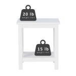 Antique White X Side Frame Accent Table