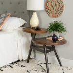 Industrial Two-Tiered Gunmetal Accent Table