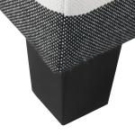 Cream Buffalo Plaid Upholstered Storage Ottoman