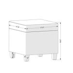 Cream Buffalo Plaid Upholstered Storage Ottoman